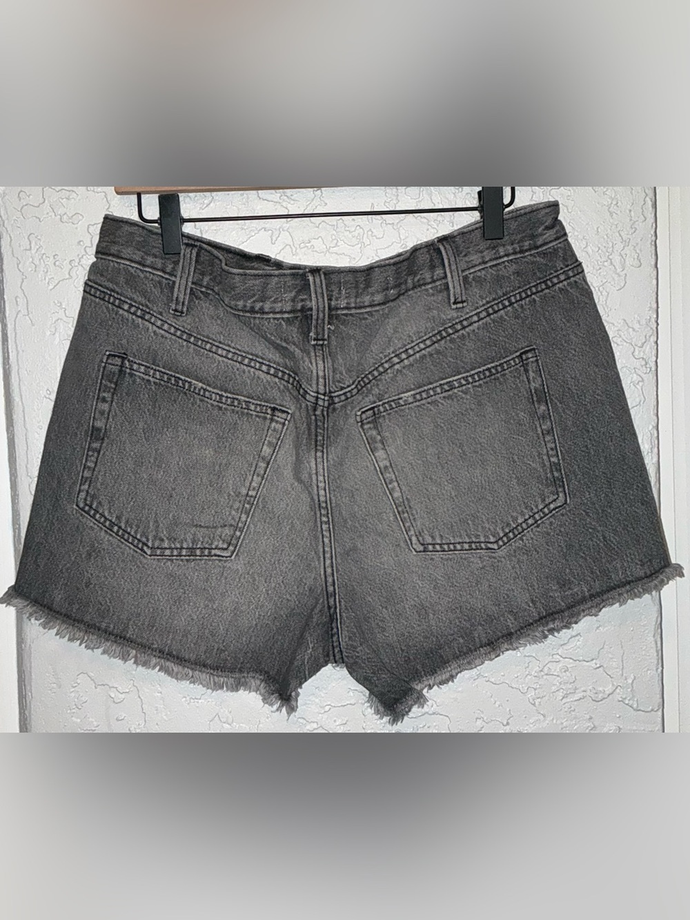 Wild Fable High Rise Mini Women's Black Distressed Denim Shorts - Picture 6 of 11
